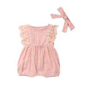 Baby Girls Pink Romper